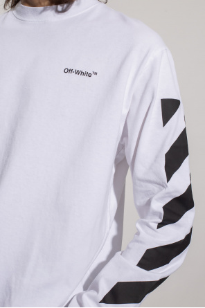 Mens off white long sleeve t shirt best sale